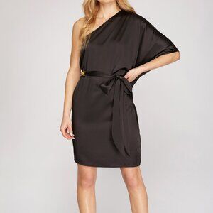 Black One Shoulder Dress